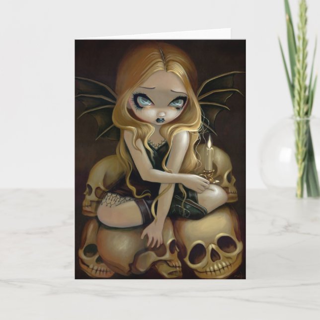 "Eine Kerze im Dunkeln" Grußkarte Karte (Vorderseite)