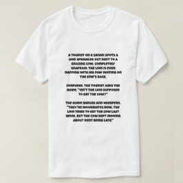 Eine KI witzelt über einen Löwen und eine Kuh T-Shirt