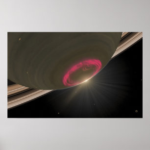 Eine Kirsche-rote Aurora Poster