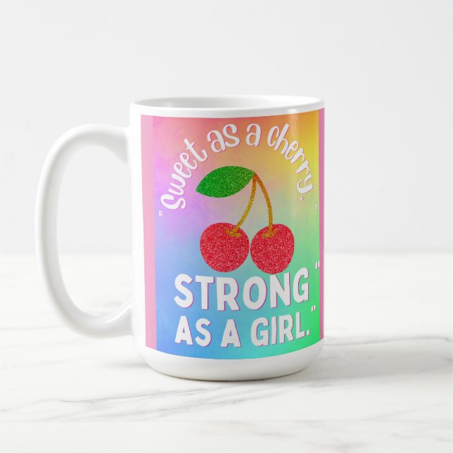Eine Kirsche süßen Kaffeetasse (Links)