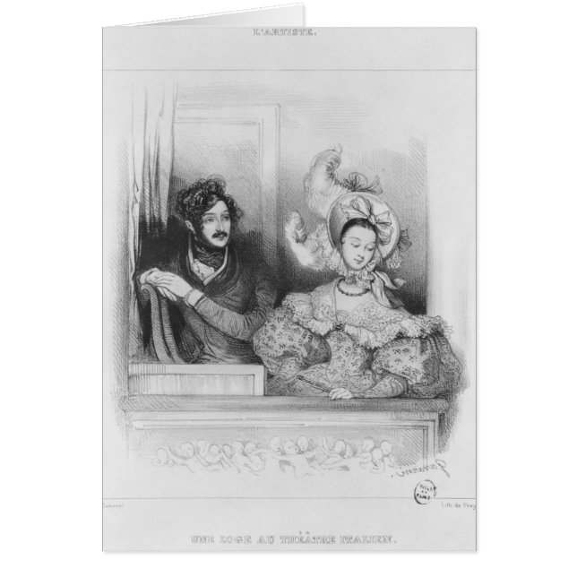 Eine Kiste am Theater Italien, graviert von Frey (Vorne)