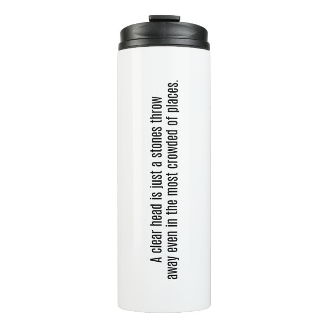 Eine klare Kopfwärme Thermosbecher (Vorderseite)