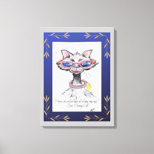 Eine klassische Cat Fun Leinwand Print