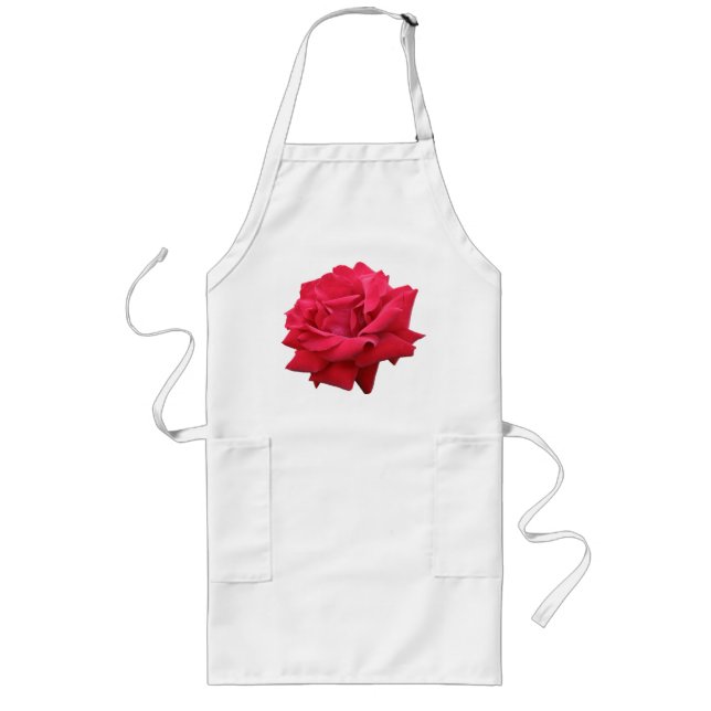 Eine klassische Rote Rose Lange Schürze (Vorne)