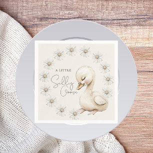 Eine kleine alberne Gans Neutrale Boho-Baby-Party Serviette