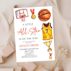 Eine kleine All-Star-Basketball-Baby-Dusche Einladung