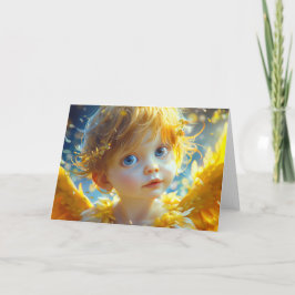 Eine kleine Angel Digital Art Dankeskarte
