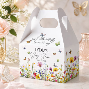 Eine kleine Baby-Party mit Wildblumen Schmetterlin Geschenkschachtel