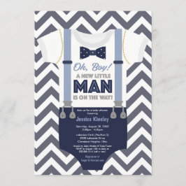 Eine kleine Babydusche Einladung, Junge Kleidung Einladung