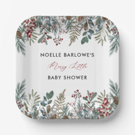 Eine kleine Babyduschplatte Pappteller