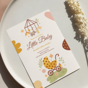 Eine kleine Babyhanddusche Zeichne Einladung