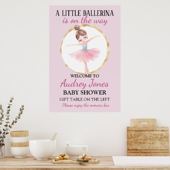 Eine kleine Ballerina befindet sich auf dem Weg zu Poster (Küche)