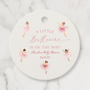 Eine kleine Ballerina Pink Ballett Babydusche Geschenkanhänger