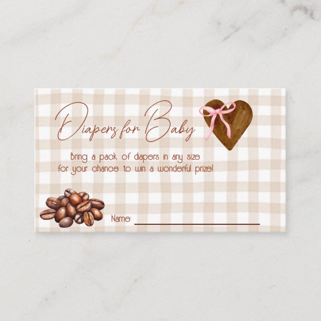 Eine kleine Bean brütet "Books for Baby"-Karte Begleitkarte (Vorderseite)