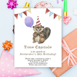 Eine kleine Biber-Zeitkapsel zum 1. Geburtstag Poster