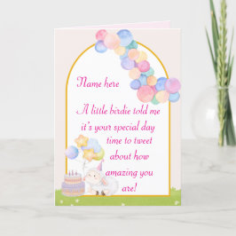 Eine kleine Birdie sagte mir, es sei dein Geburtst Feiertagskarte