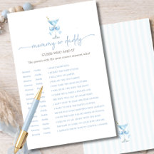 Eine kleine blaue Mama oder Papa, rate wer es gesa