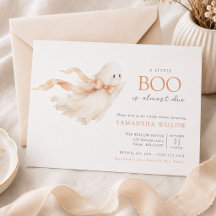 Eine kleine Boo-Aquarell-Halloween-Baby-Party
