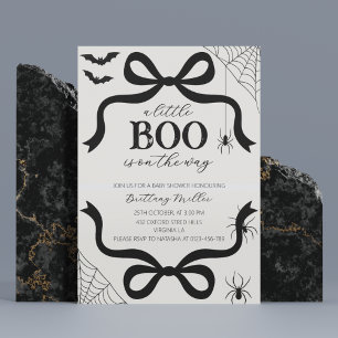 Eine kleine Boo-Baby-Party-Halloween-Schleifen-Ein Einladung