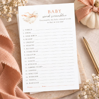 Eine kleine Boo-Babyparty - Elegantes Baby-Wort-Sc