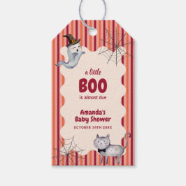 Eine kleine Boo Ghost Cat Herbst Babydusche Geschenkanhänger
