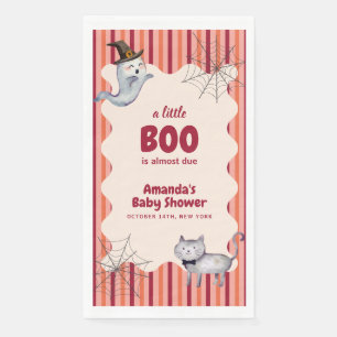 Eine kleine Boo Ghost Cat Herbst Babydusche Serviette