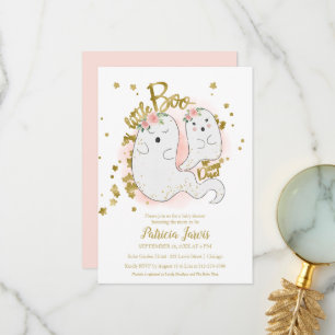 Eine kleine Boo Halloween Baby Dusche Einladung