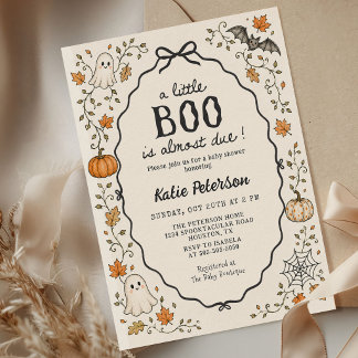 Eine kleine Boo Halloween-Baby-Party-Einladung Einladung