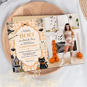 Eine kleine Boo Halloween-Baby-Party-Foto Einladung