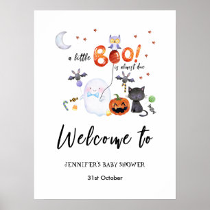 Eine kleine Boo Halloween Baby Shower Board Poster