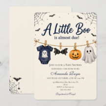 Eine kleine Boo Halloween-Baby-Shower-Einladung 