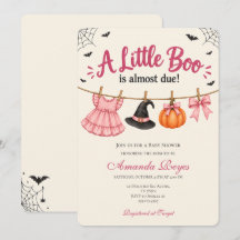 Eine kleine Boo Halloween-Baby-Shower-Einladung