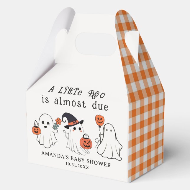 Eine kleine Boo Halloween Baby Shower Fvor Box Geschenkschachtel (Vorderseite)