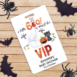 Eine kleine Boo Halloween Fliege Baby Shower VIP Ausweis