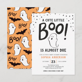 Eine kleine Boo Halloween-Kinderdusche Einladung