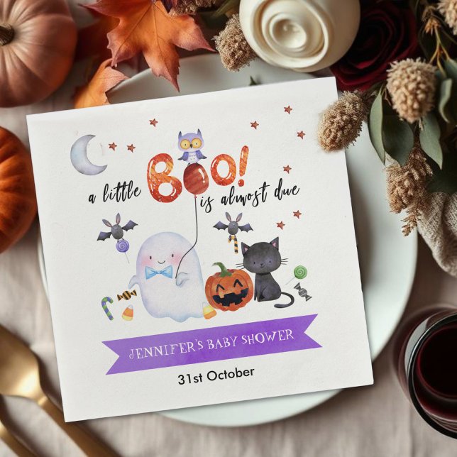 Eine kleine Boo Halloween-Kinderdusche Serviette (Von Creator hochgeladen)