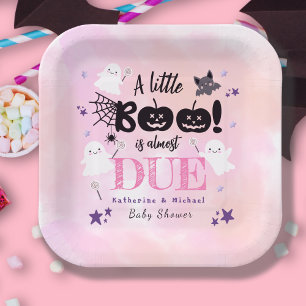 Eine kleine Boo Halloween Süße Geister Baby Shower Pappteller