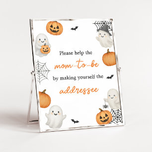 Eine kleine Boo-Kürbis-Halloween-Briefumschlag-Sta Poster