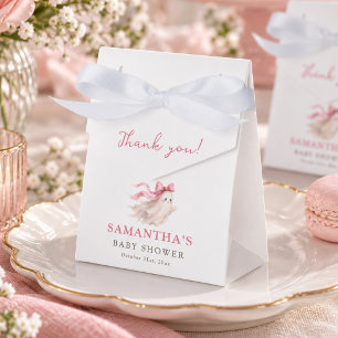 Eine kleine Boo Pink Baby Girl Shower Dankeschön F Geschenkschachtel