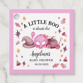 Eine kleine Boo Pink Halloween Kinderdusche Geschenkanhänger