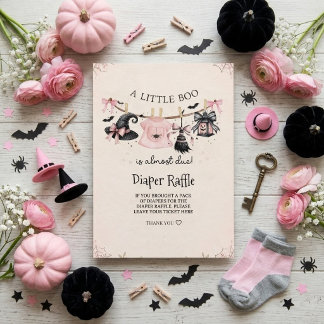 Eine kleine Boo-spukrosa Halloween-Baby-Party Begleitkarte