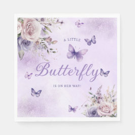 Eine kleine Butterfly-Aquarelldusche Serviette