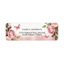 Eine kleine Butterfly-Baby-Dusche Rücksendeadresse