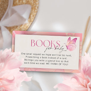 Eine kleine Butterfly-Babydusche auf Anfrage Begleitkarte