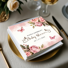 Eine kleine Butterfly-Babydusche Serviette