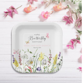 Eine kleine Butterfly-Blumenspulenduschplatte Pappteller