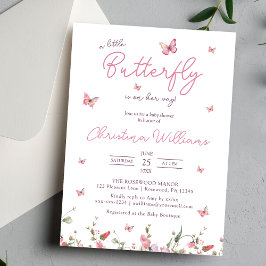 Eine kleine Butterfly-Girl-Babydusche Einladung