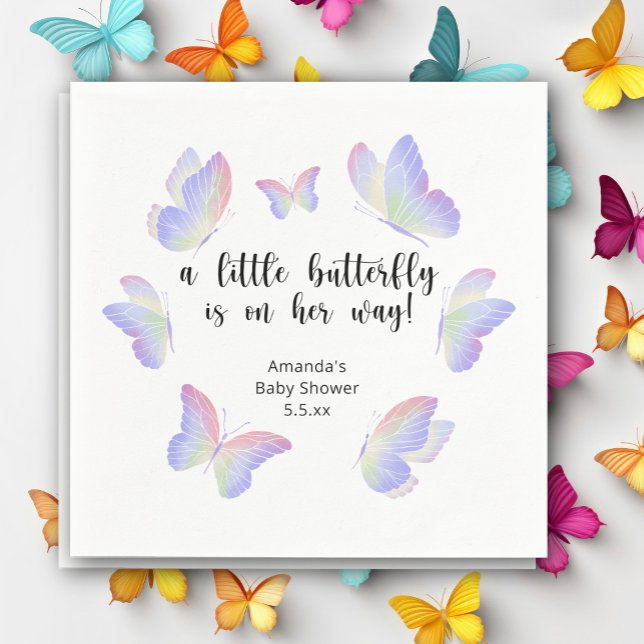 Eine kleine Butterfly ist auf dem Weg zur Baby-Dus Serviette (Von Creator hochgeladen)
