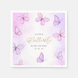 Eine kleine Butterfly Lila & pink Girl Dusche Serviette