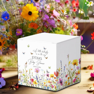 Eine kleine Butterfly-Wildblumen Kinderdusche Geschenkschachtel